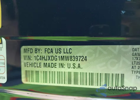 2021 Jeep Wrangler Unlimited Willys 4X4 from USA, damaged, VIN 1C4HJXDG1MW839724